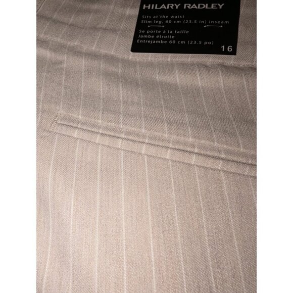 NEW Hilary Radley Pull-On Capris | Beige Stripes - Picture 3 of 5